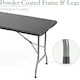 image 4 of Christow Folding Garden Table Rattan Effect Outdoor Camping Dining 6 Seater 6ft