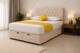 image 1 of Chesterfield Ottoman Coffee Plush Velvet 5ft Kingsize Bed Set With Headboard and Mattress