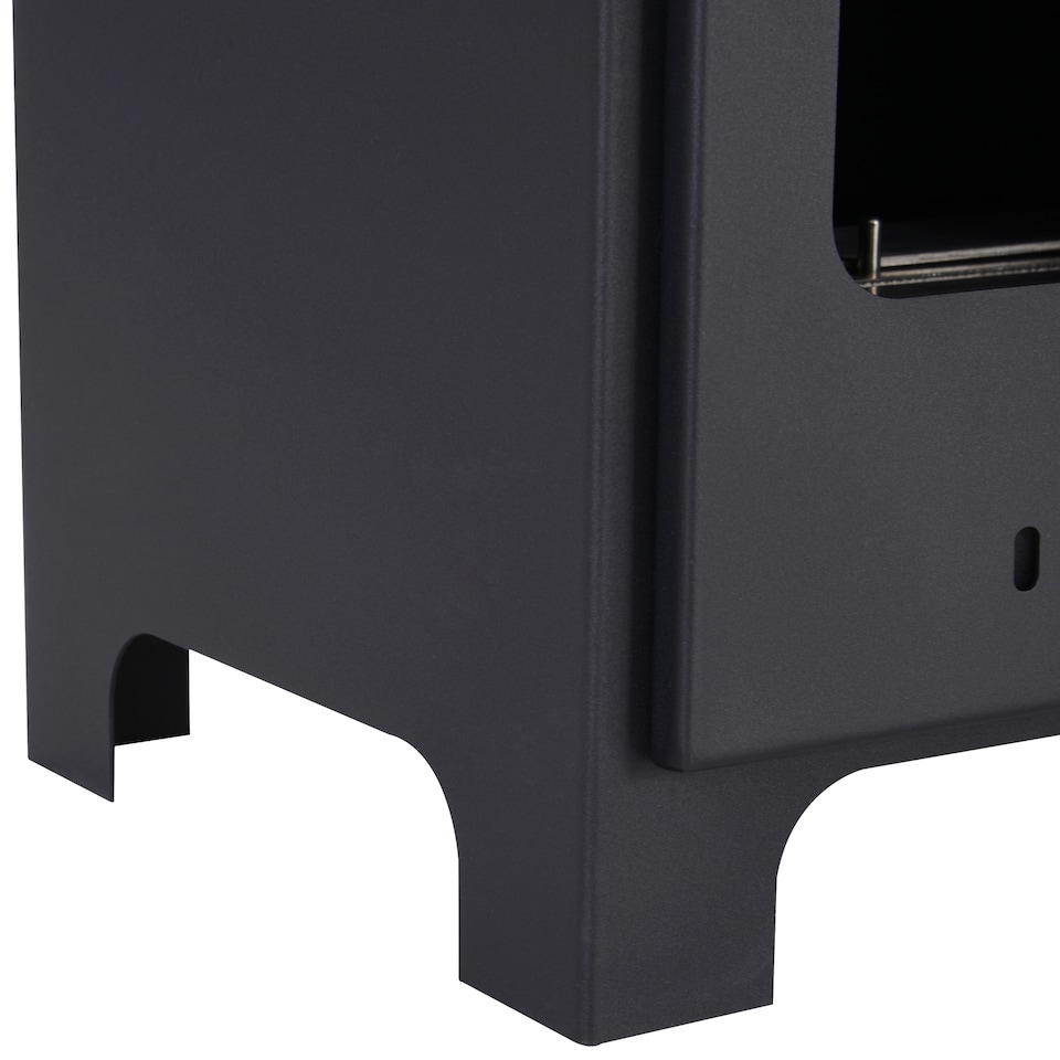 image 1 of HOMCOM Free Standing Bio Ethanol Fireplace Heater with 0.9L Tank for Home Black