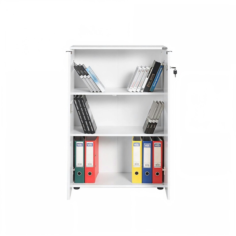 image 1 of Rio Matt White Office Filing Cabinet - Lockable Storage White