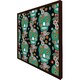 image 1 of Embroidery colourful simplified ethnic flowers and skull pattern (Picutre Frame) Brown | M