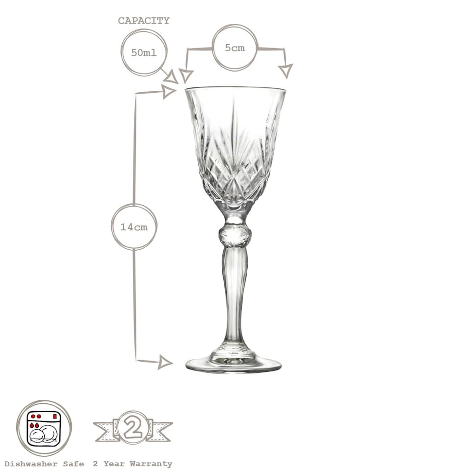 image 1 of RCR Crystal Melodia Liqueur Glasses - 50ml - Pack of 6