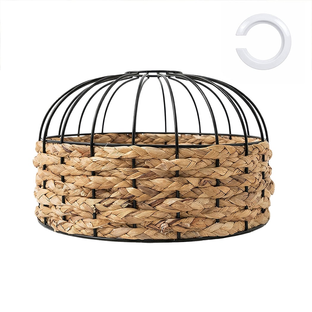 Emitto Modern Ceiling Pendant Light Shade Rattan Style Woven Lamp Shade 25cm