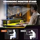 image 8 of HOMCOM LED Gaming Desk with Power Outlets and Monitor Stand 100 x 60cm Black