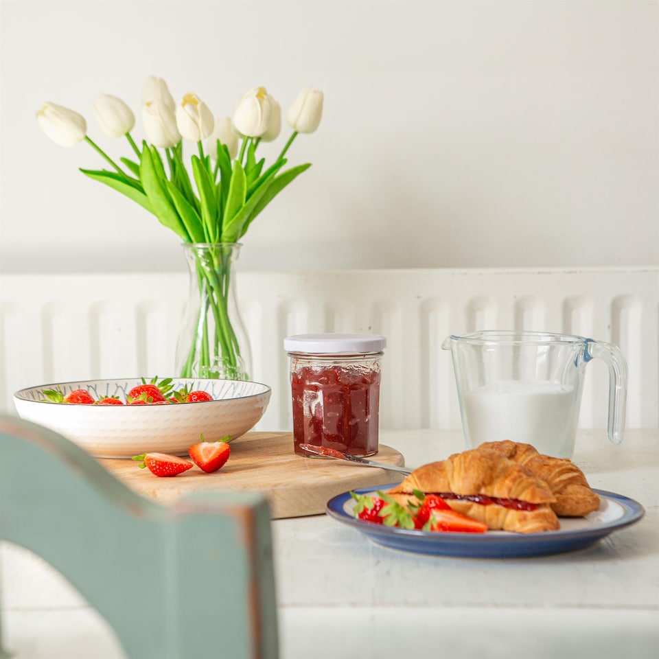 image 1 of Argon Tableware Glass Jam Jars with Lids - 310ml - Pack of 6