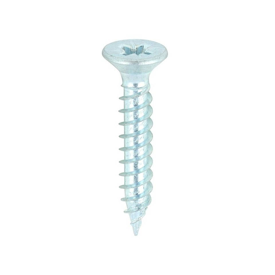 image 1 of Timco - Twin-Threaded Woodscrews - PZ - Double Countersunk - Zinc (Size 8 x 1 - 200 Pieces)