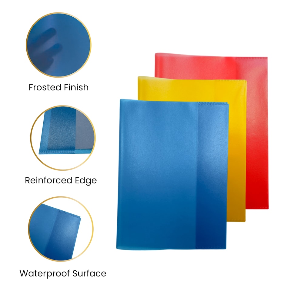image 1 of Pack of 10 9x7" Frosted Red Exercise Book Covers