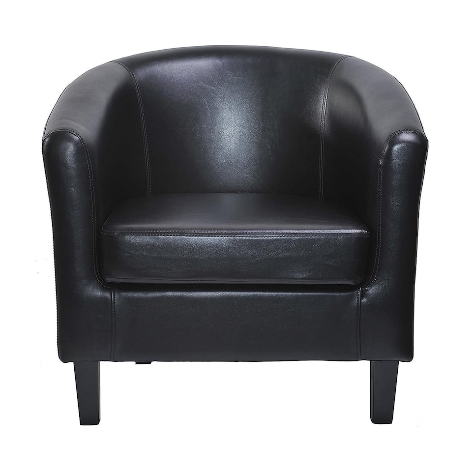 image 1 of Tub Chair Faux Leather Arm Chair