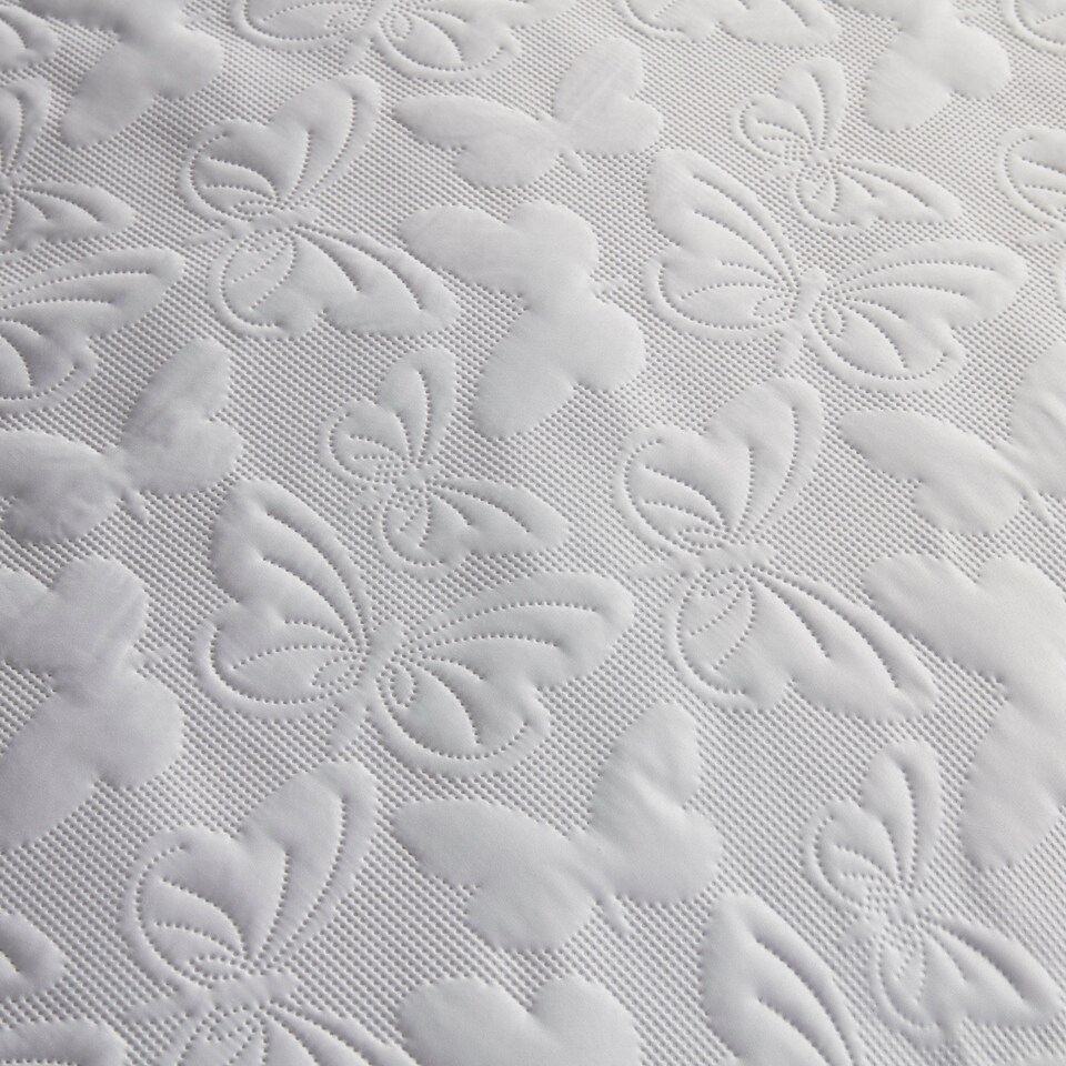 image 1 of Serene Butterfly Garden Bedspread White
