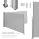 image 3 of Double-sided retractable awning and privacy screen | Grey | grey | 1