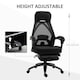 image 3 of Vinsetto Mesh Swivel Task Chair for Home Office Desk Recliner w/ Footrest Black