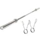 image 1 of Modern Fitness 6ft Olympic Barbell 12kg 1.8m Space-Saving Steel Weightlifting Bar with Spring Collars 28mm Professional Grip