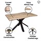 image 5 of Modern Dining Table with 4 Grey Plastic Chairs with faux leather padded seats