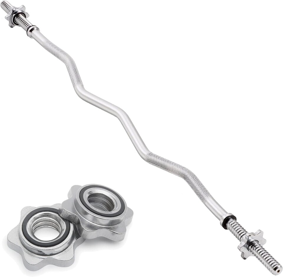 image 1 of Body Revolution EZ 1" Barbell Bar 1.2m Spinlock Collar