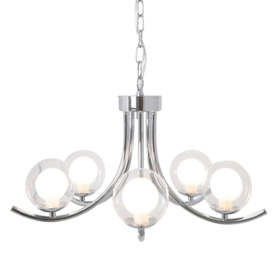 image 1 of Jimena 5 Light Polished Chrome Pendant Ceiling Light