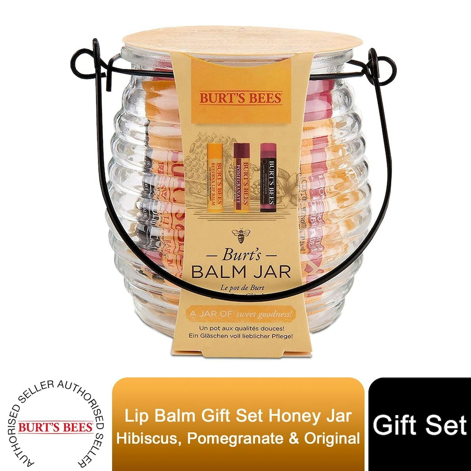 image 1 of Burts Bees Lip Balm Jar Gift Set | Cream | 1