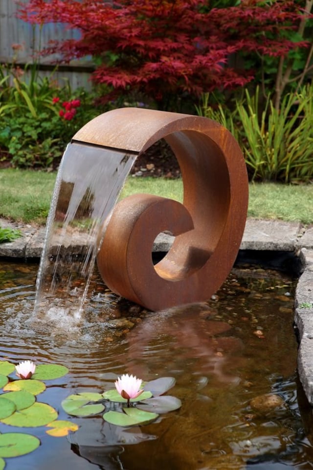 image 1 of Sentosa Corten Steel Cascade Water Feature Without Reservoir 65cm