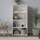 image 3 of Wide 4-Tier Bookcase Grey | Unit Colour: Grey