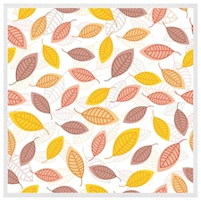 Small autumn leaves (Picture Frame) White | M