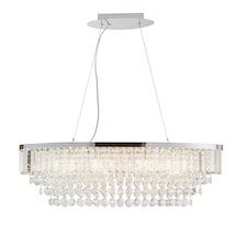 BHS Paladina Oval Diner Pendant, Chrome