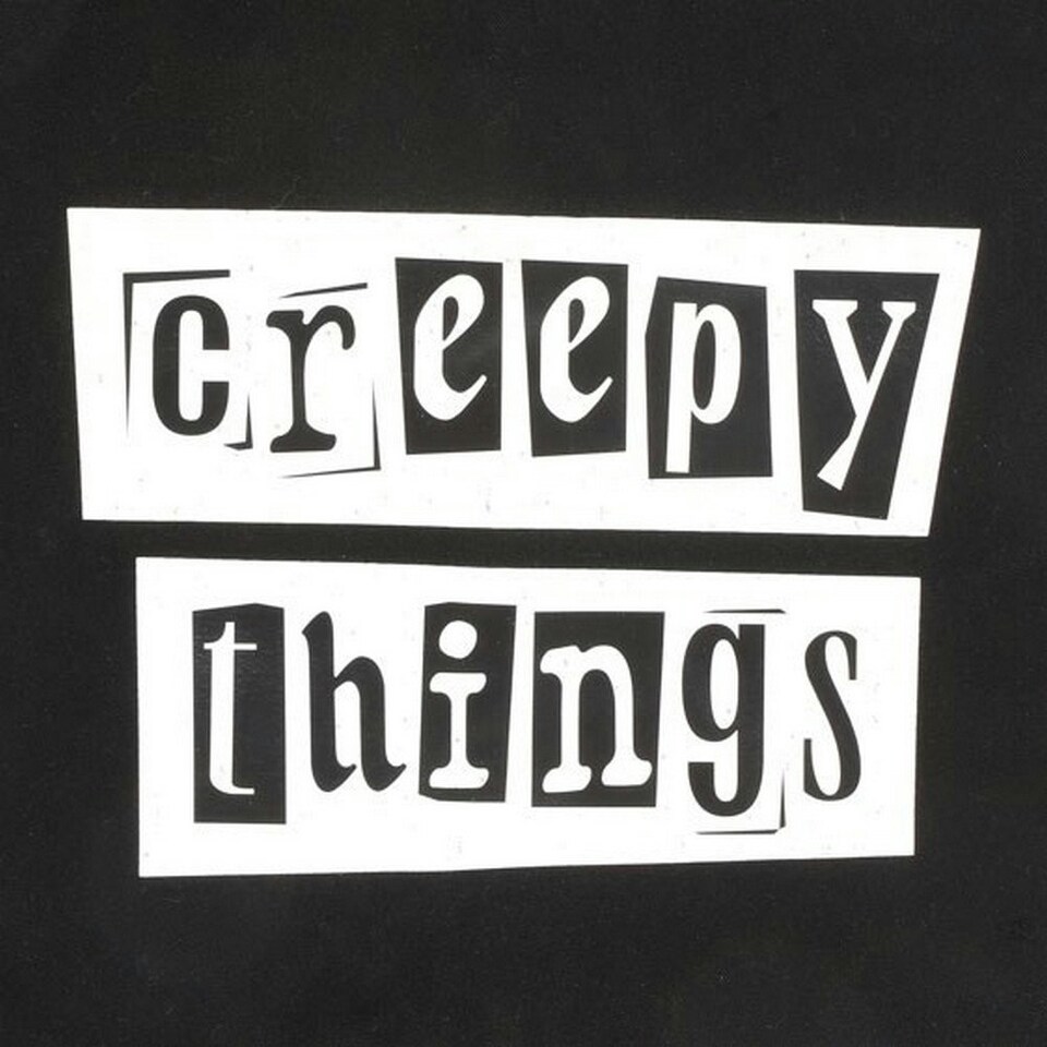 image 1 of Something Different Creepy Things Polycotton Tote Bag - Black/White - One Size | Black
