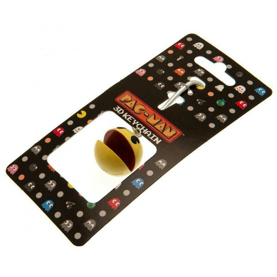 image 1 of Pac-Man Polyresin 3D Keyring - Yellow - 6cm x 4.5cm