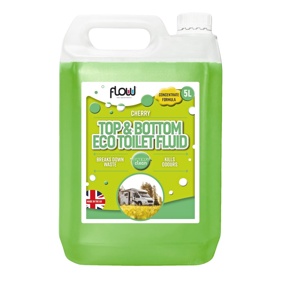 image 1 of Flow Cherry Top & Bottom Eco Toilet Fluid 5L