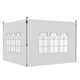 image 1 of Outsunny Gazebo Side Panels for 3x3(m) or 3x4m Pop Up Gazebo, 2 Pack, Black