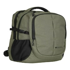Mountain Warehouse Vic Laptop Bag Durable Padded Work Travel Backpack Rucksacks | Green | Dark Green