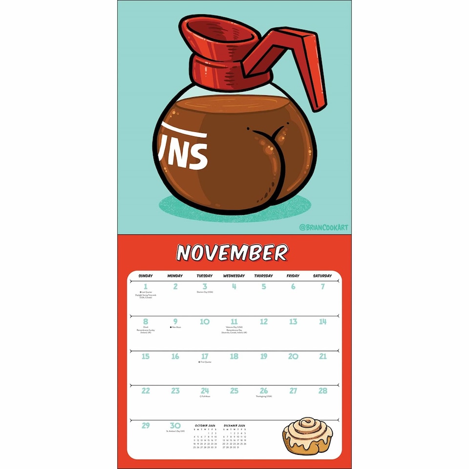 image 1 of Butts on Things 2026 Wall Calendar