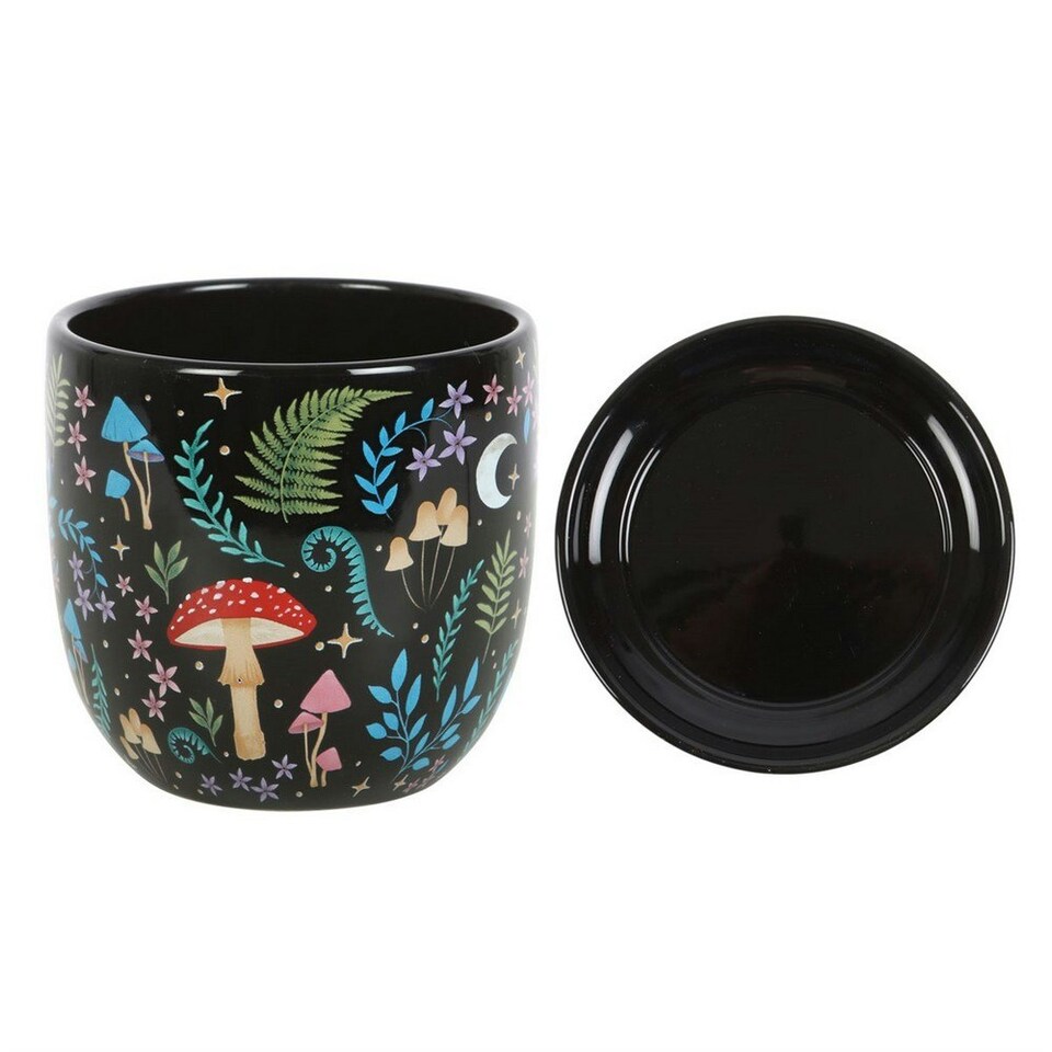 image 1 of Something Different Dark Forest Printed Ceramic Plant Pot - Multicoloured - One Size Multi