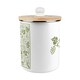 image 8 of Oak Leaves & Berries Food Waste Caddy - Metal 2L Green Decorative Kitchen Compost Bin