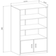 image 4 of Bookcase Klio White - Artizan Oak (2 boxes) White