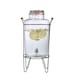 image 1 of 8L Glass Vintage Beverage Drinks Dispenser on Metal Stand Cocktail Jar with Tap