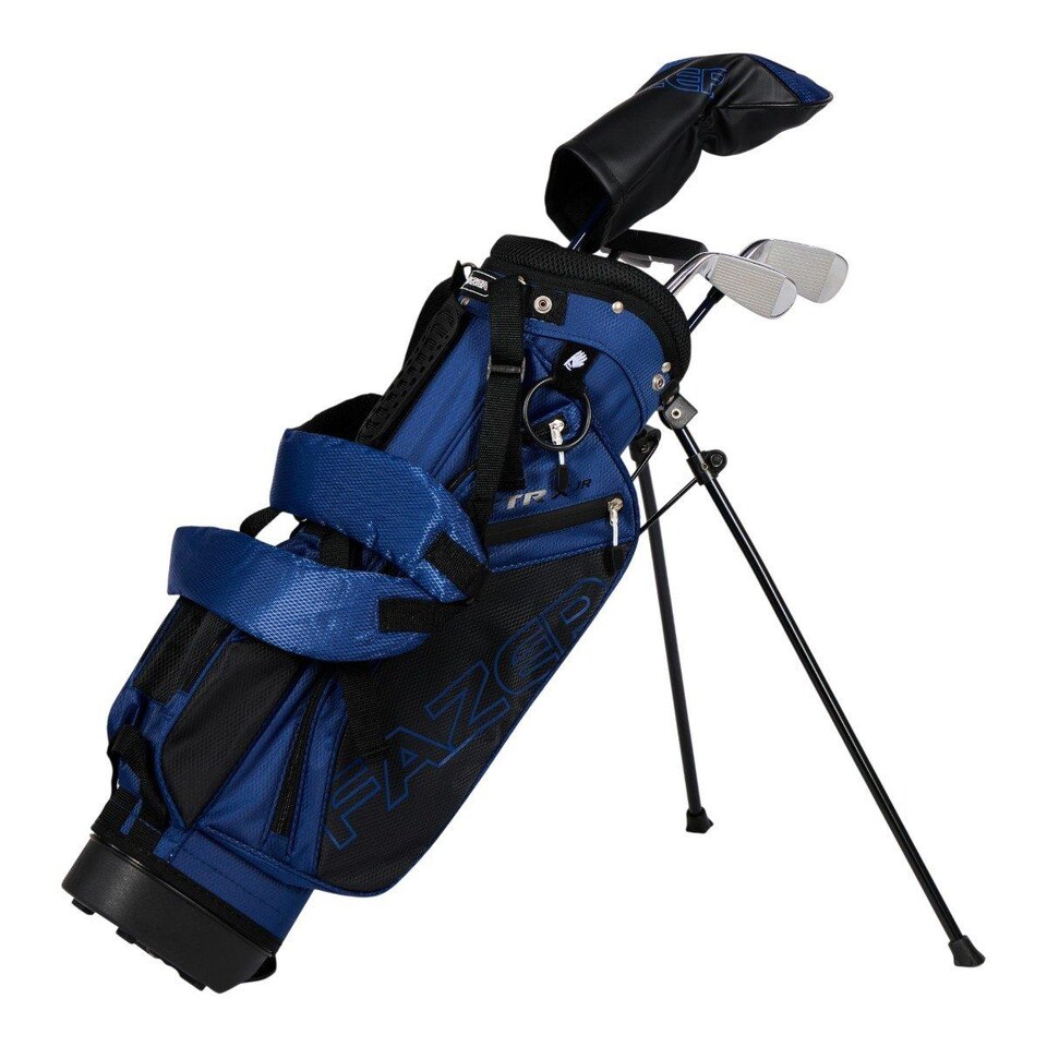 image 1 of Fazer Junior CTRX Age 6-8 4-Piece Golf Stand Bag Package Set - Blue