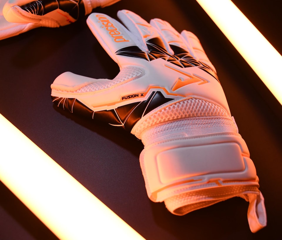 image 1 of Precision Training Fusion X Negative Replica Football Kid'sgoalkeeper Gloves, White, 5