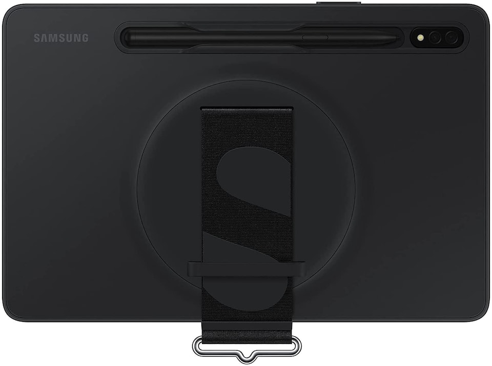 image 1 of Samsung Galaxy Tab S7/S8 Strap Cover Black - EF-GX700CBEGWW