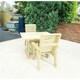 image 4 of Heavy Duty Table and Chair Set - 1 Square Table - 2 Chairs - 2 Seater