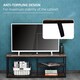 image 5 of HOMCOM Industrial TV Stand Cabinet w/ Storage&2 Shelves Metal Frame