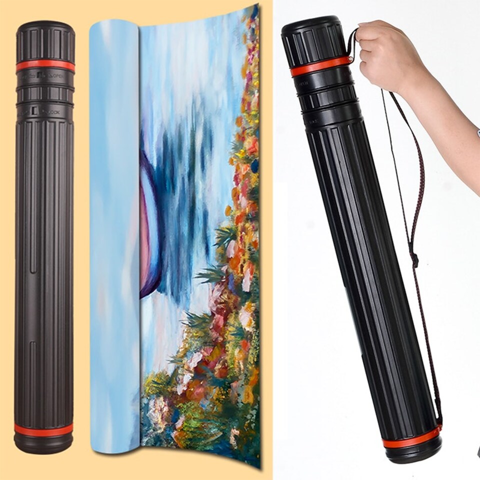 image 1 of Adjustable Drawing Tube with Carry Strap 8.5cm x 64.5cm-110cm