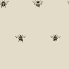 Sample of Luxe Bee wallpaper in natural | Cream | Natural