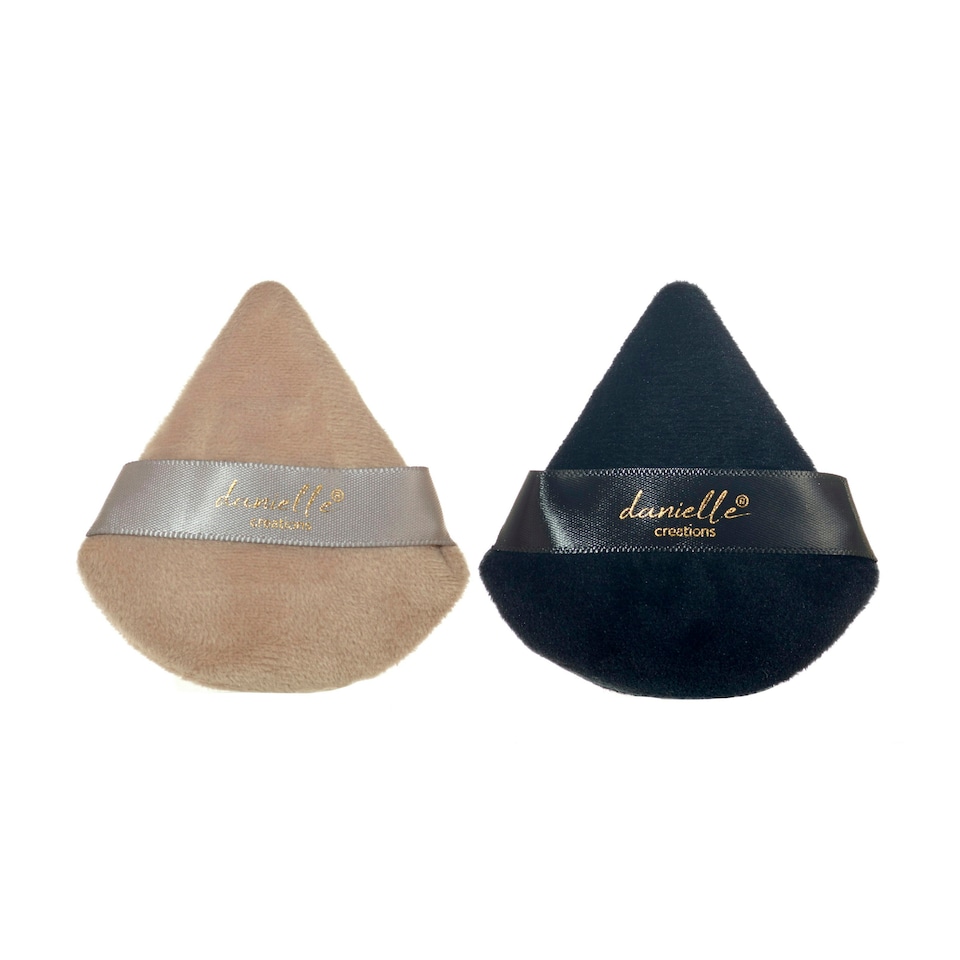 image 1 of Danielle Creations Powder Puffs 2pk Nude/Black | Multi | 1 Nude 1 Black | 2