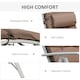 image 4 of Outsunny Sun Lounger Recliner Foldable Padded Seat Adjustable Texteline Brown