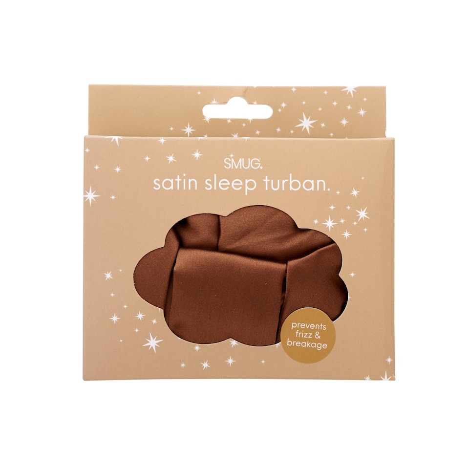 image 1 of SMUG Satin Sleep Turban - Mocha