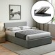 image 4 of Vida Designs Veronica 5ft King Size Ottoman Bed Storage Fabric Upholstered, Light Grey Linen, 150 x 200cm