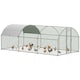 image 1 of PawHut Walk-In Chicken Run Galvanised Chicken Coop w/ Cover 5.7 x 2.8 x 2m
