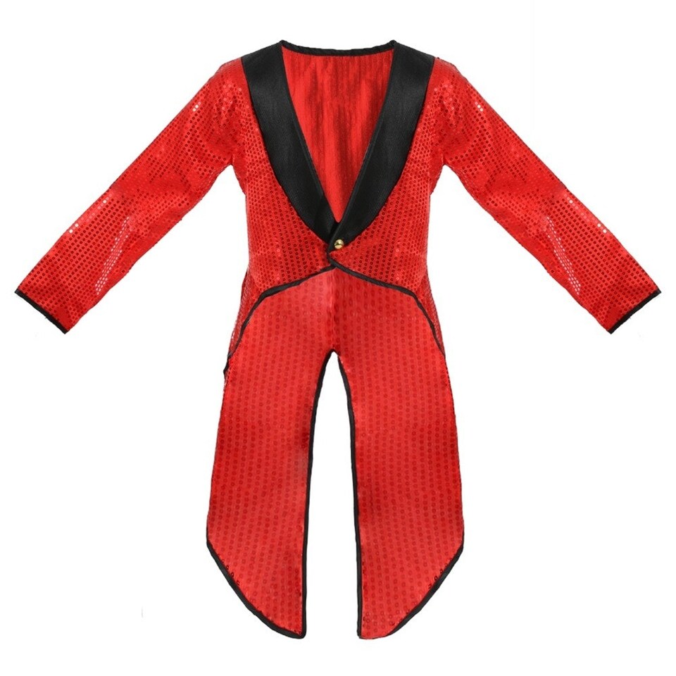 image 1 of Red Sequin Tailcoat Red | L