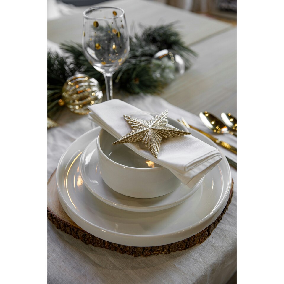 image 1 of Mikasa Dinner Set White Porcelain Camberlie 12 Piece