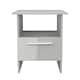 image 1 of Windsor Bottom Drawer Lamp Table in Grey Gloss & Dusk Grey (Ready Assembled) | Grey | Grey Gloss / Dusk Grey