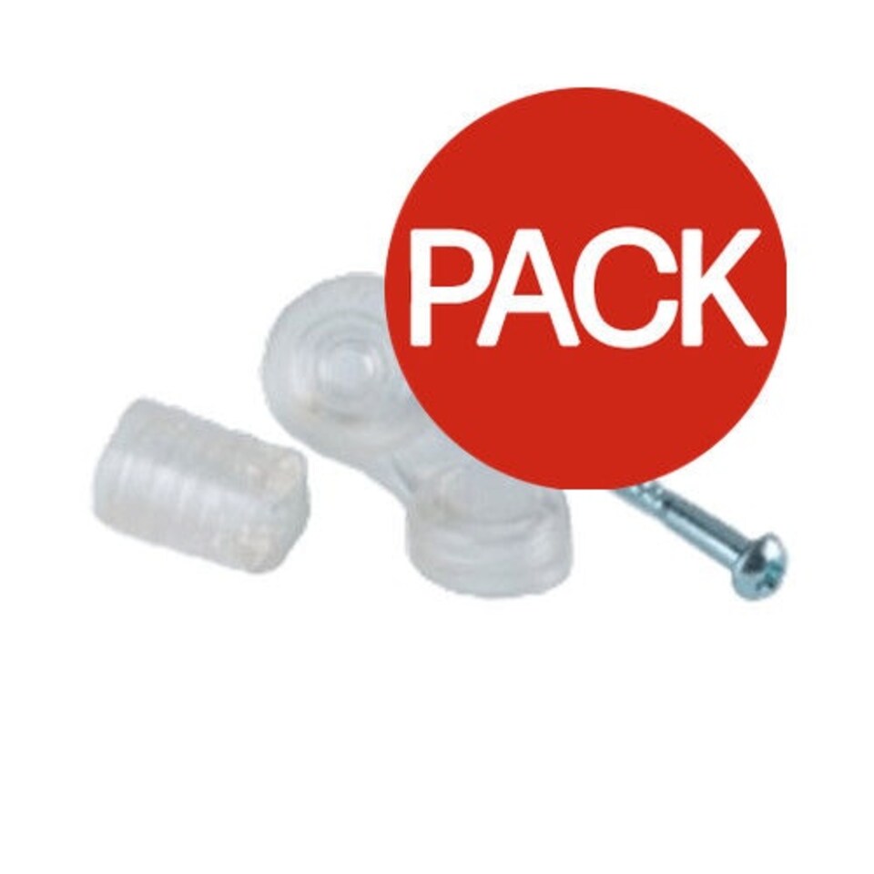 Vistalux Fixings (Pack of 10) - Silver/Clear - 3in Silver